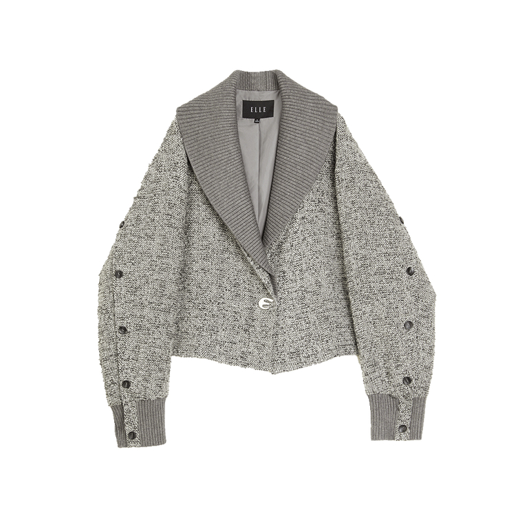 

ELLE Короткое пальто Women's Medium Gray