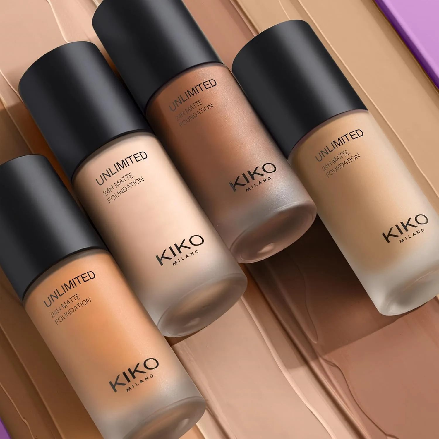 KIKO Milano Unlimited 24H Matte Foundation 1 NG, стойкая жидкая матирующая тональная основа с фиксацией до 24 часов., 1 Neutral Gold — фото 4