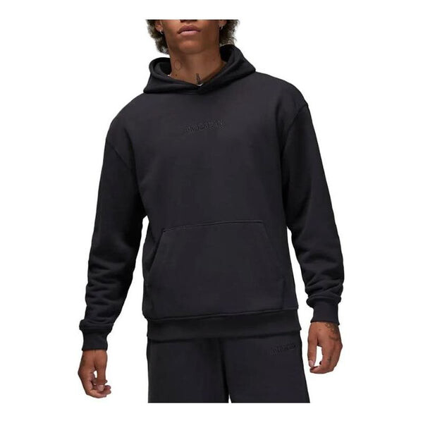 

Толстовка Air Jordan Wordmark Fleece Hoodie 'Black', черный