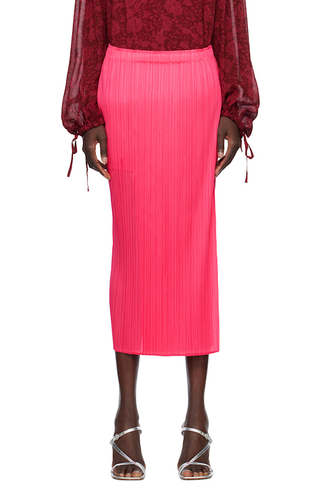 

Юбка миди Monthly Colors March Pleats Please Issey Miyake, розовый