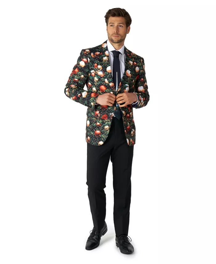 

Мужской рождественский костюм - X-Mas Pine Tree Outfit - Slim Fit - зеленый, красный и золотой - в комплекте пиджак, брюки и галстук OppoSuits, мультиколор