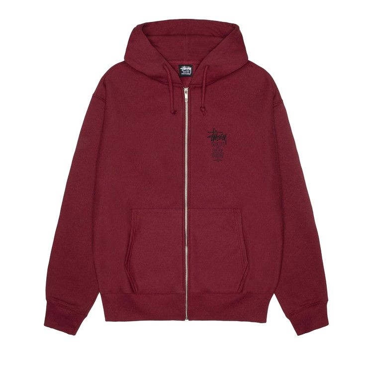 

Худи Stussy Swim Out Zip Hoodie, Wine
