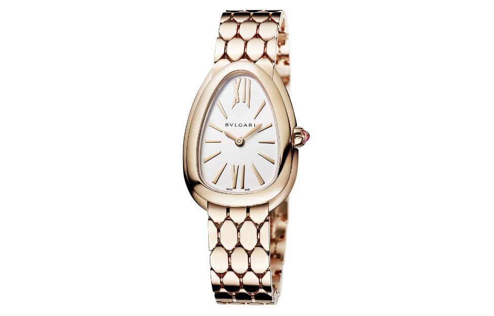 

BVLGARI Серпанти серии наручные часы кварцевый механизм 18К розовое золото ремешок белый циферблат женские часы
