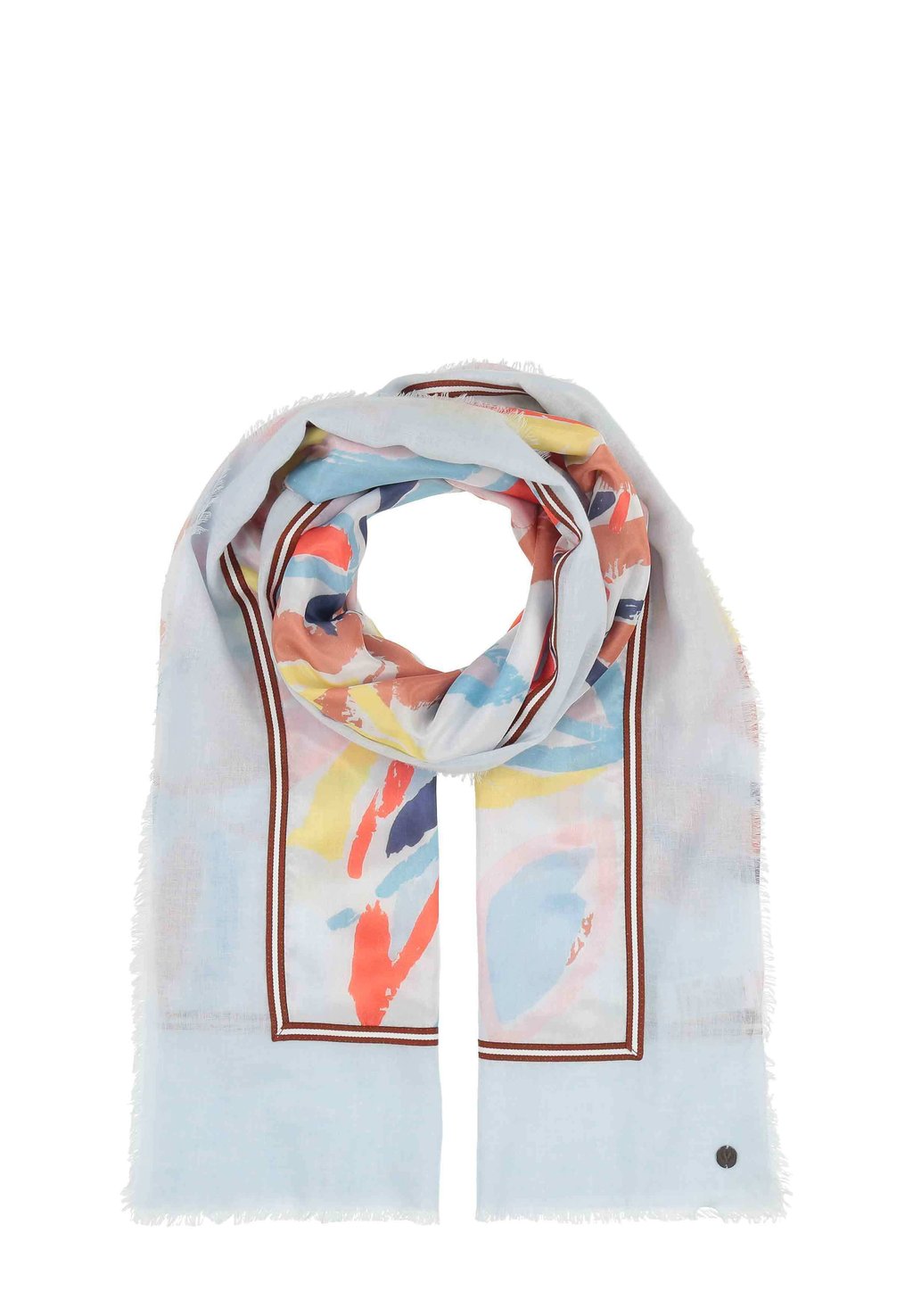 

Шарф PATCHWORK FLORAL STOLA FRAAS, синий