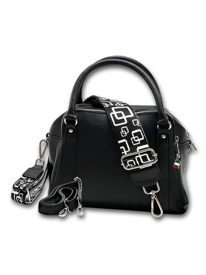 

Кожаная сумка через плечо, городская сумка Florence, черная, примерно 22 см Florence