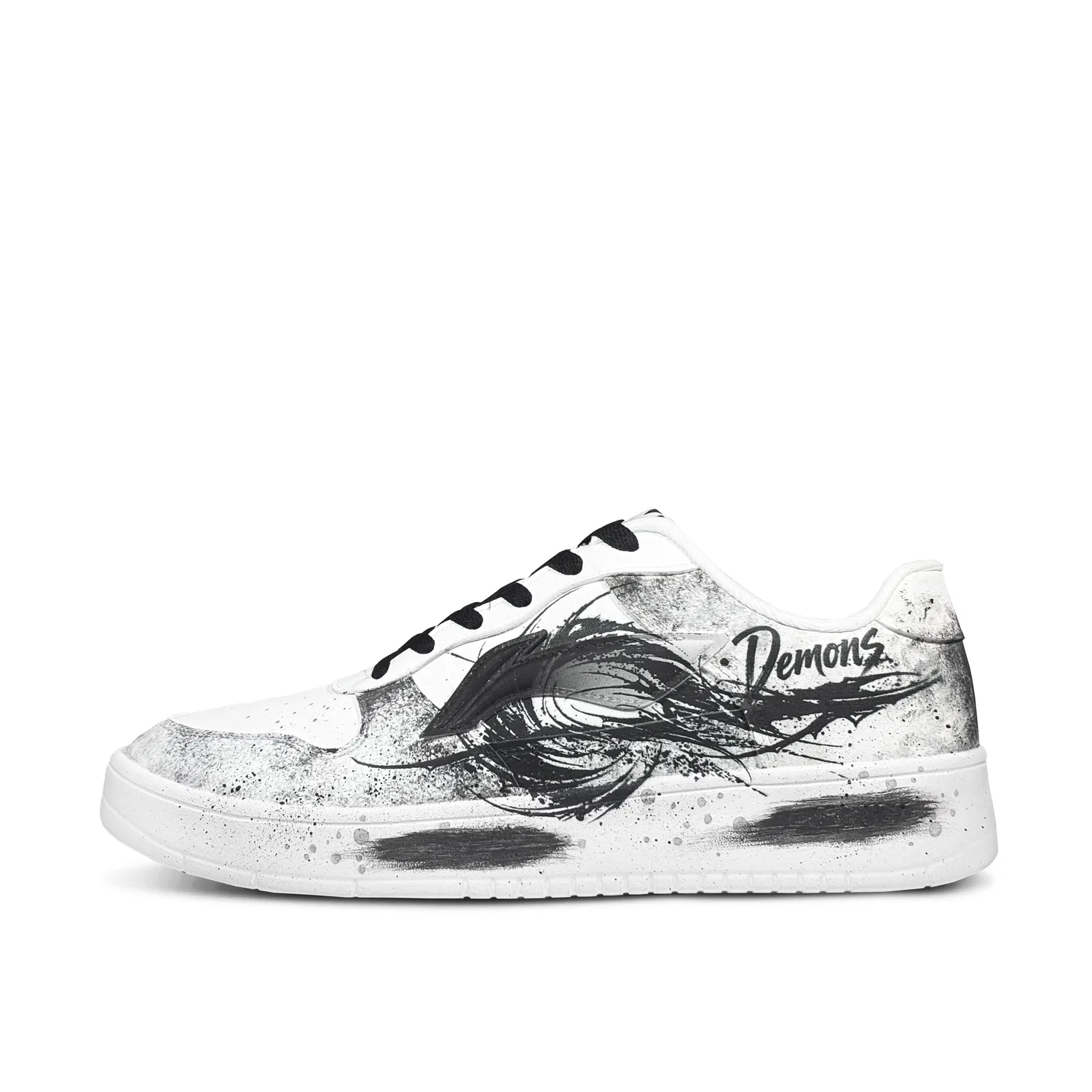Кроссовки скейтбордические с принтом Li-Ning Black White