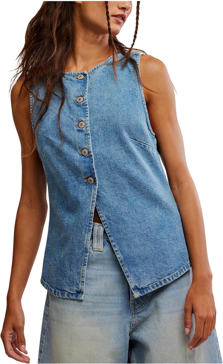 

Жилет Free People Aimee Vest, цвет Ultra Light Beam