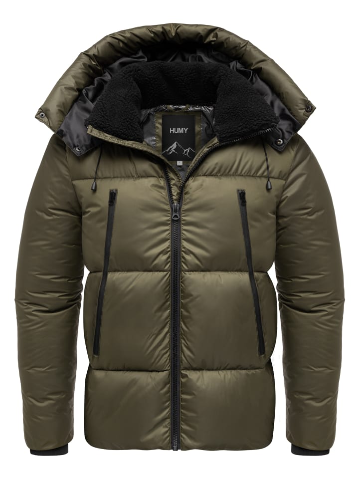 

Зимняя куртка с капюшоном оливкового цвета Humy