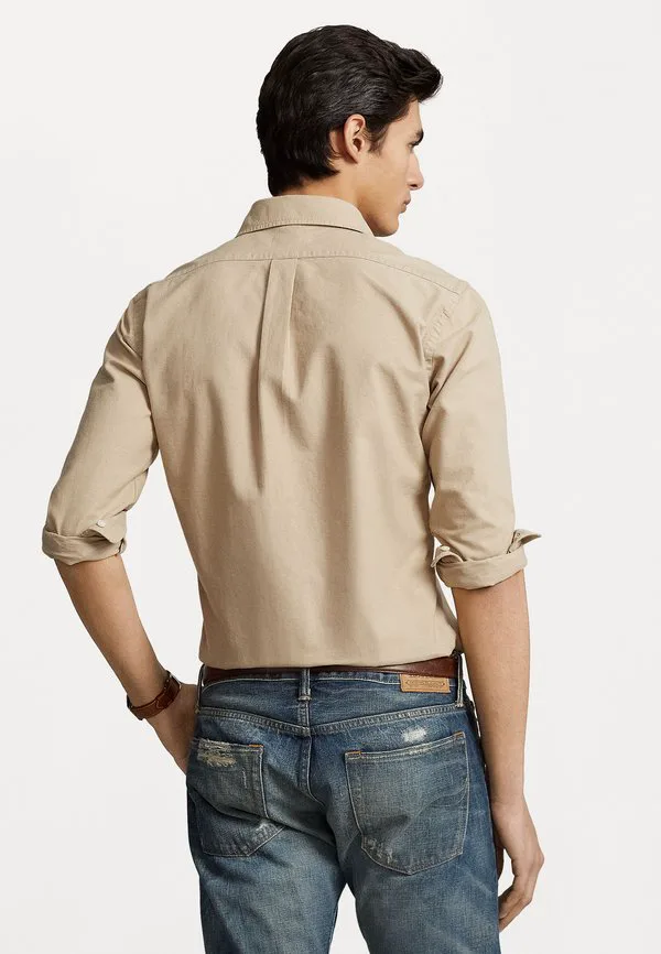 Рубашка-Оксфорд, сшитая на заказ, окрашенная методом октофиль. Polo Ralph Lauren, Sand — фото 3
