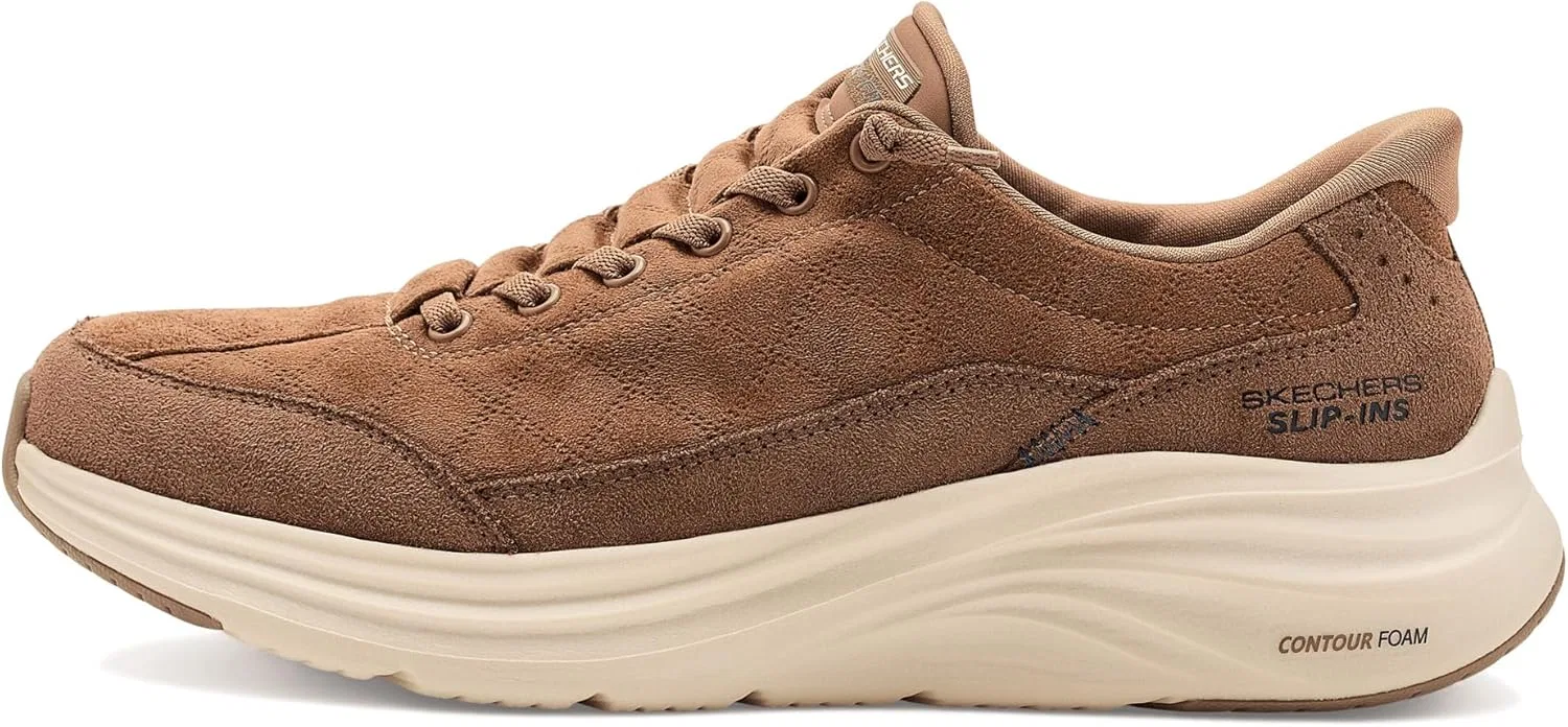 Мужские слипоны Skechers Calvoro Contour Foam Cosy Fit, Chestnut — фото 4