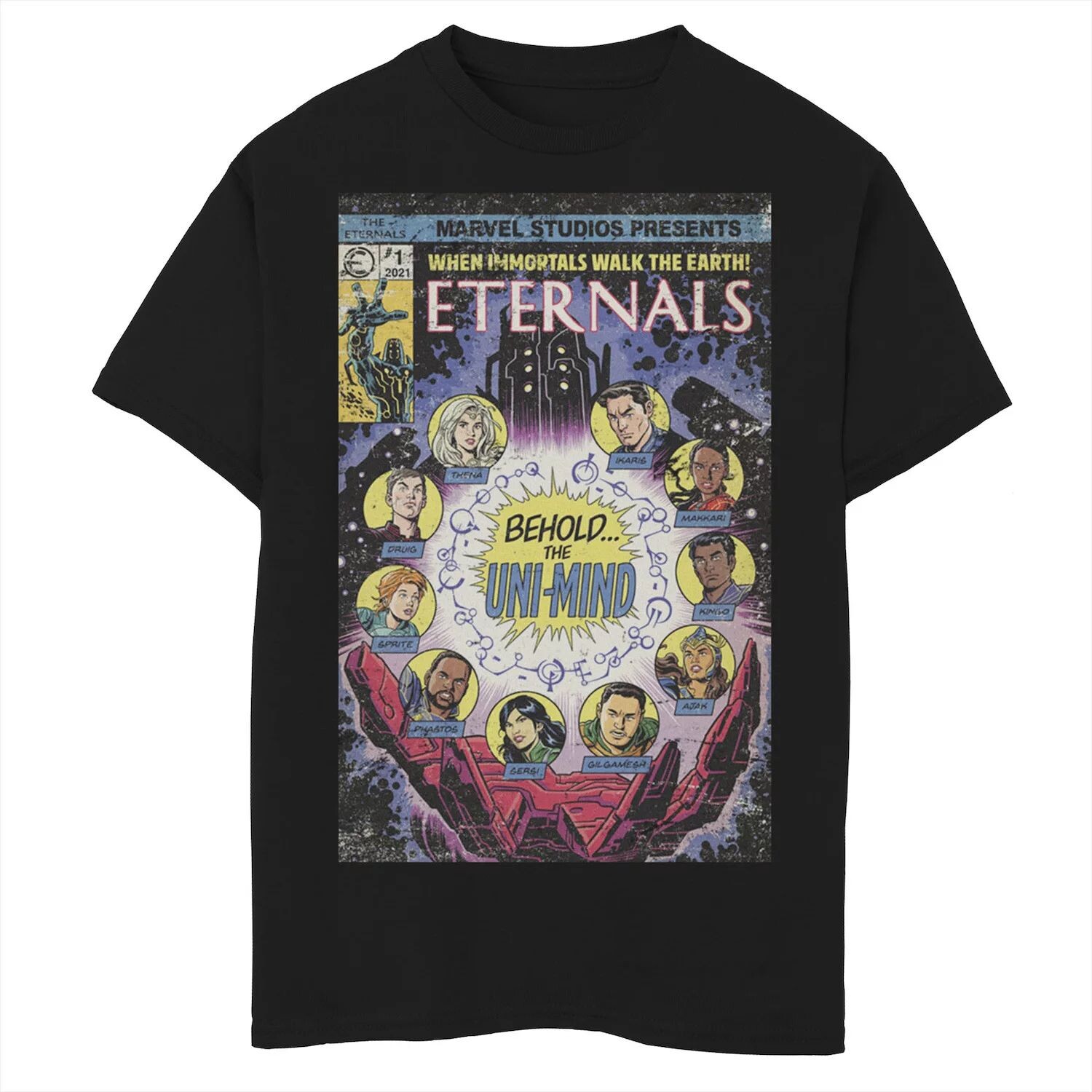 

Футболка с графическим рисунком в стиле ретро «Marvel Eternals Immortals Walk The Earth» для мальчиков 8–20 лет Licensed Character