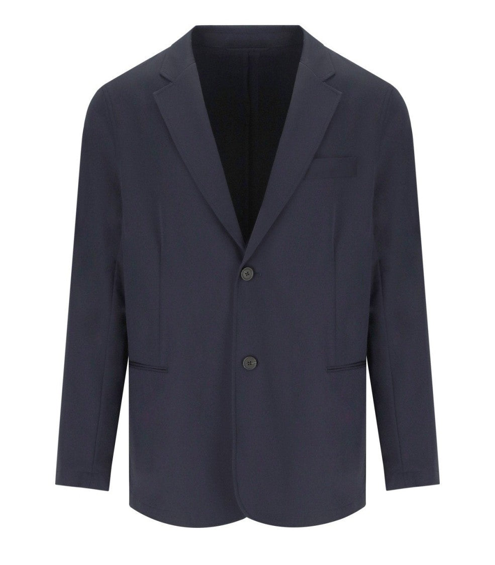 

Синий однобортный пиджак Emporio Armani