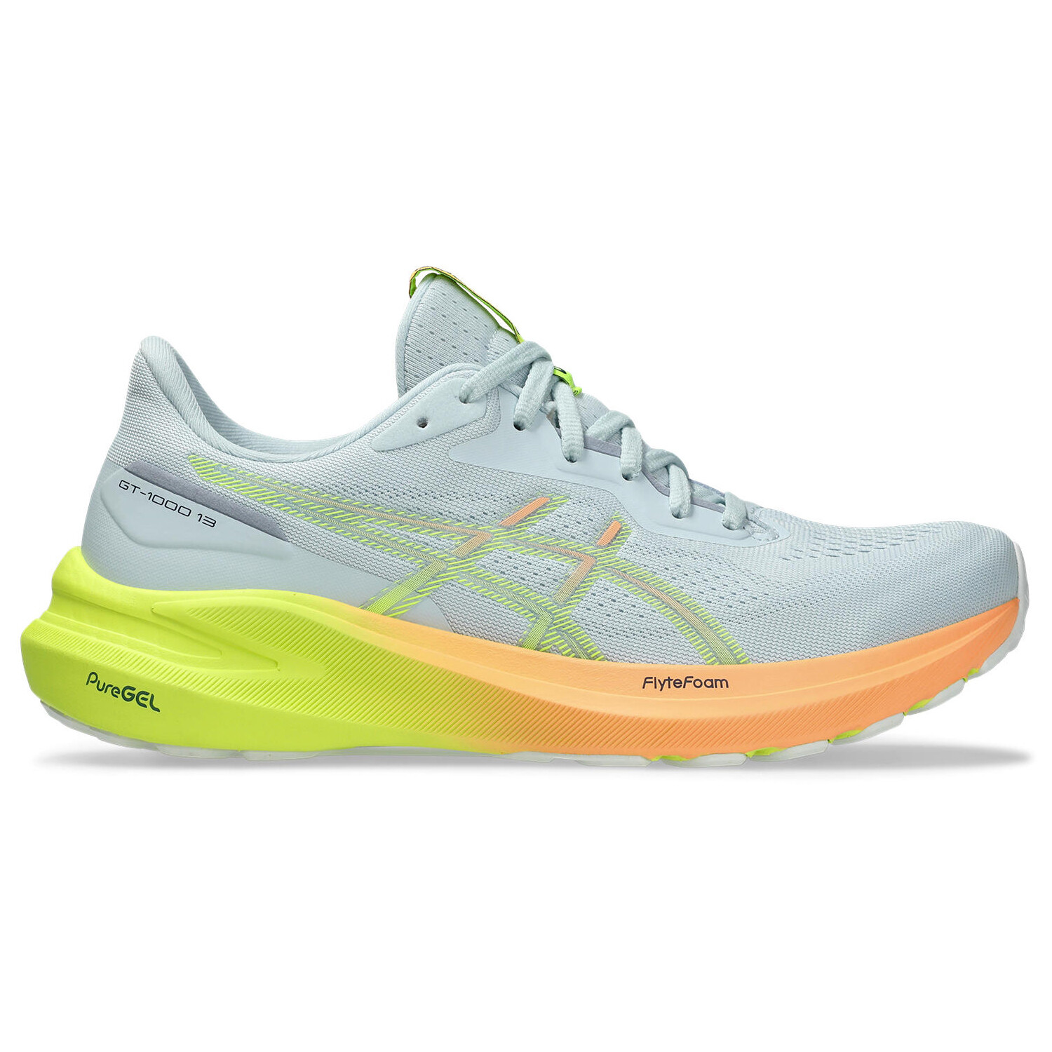 

Кроссовки Asics GT-1000 13 Paris, цвет Cool Grey/Safety Yellow