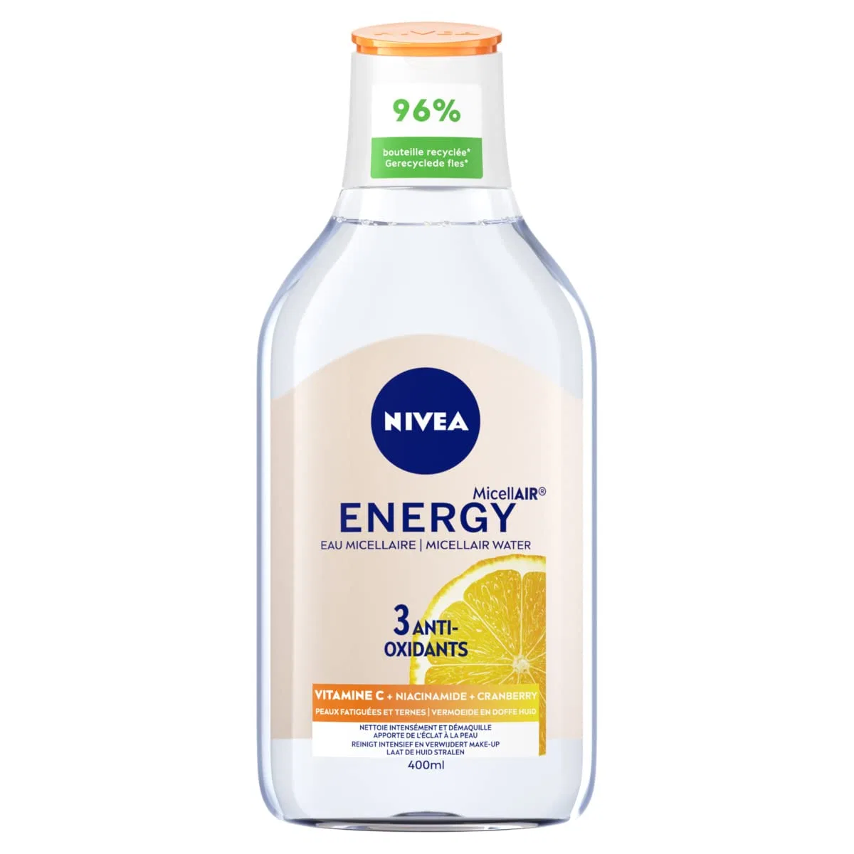 Мицеллярная вода Nivea — ENERGY для тусклой и уставшей кожи, 400 мл