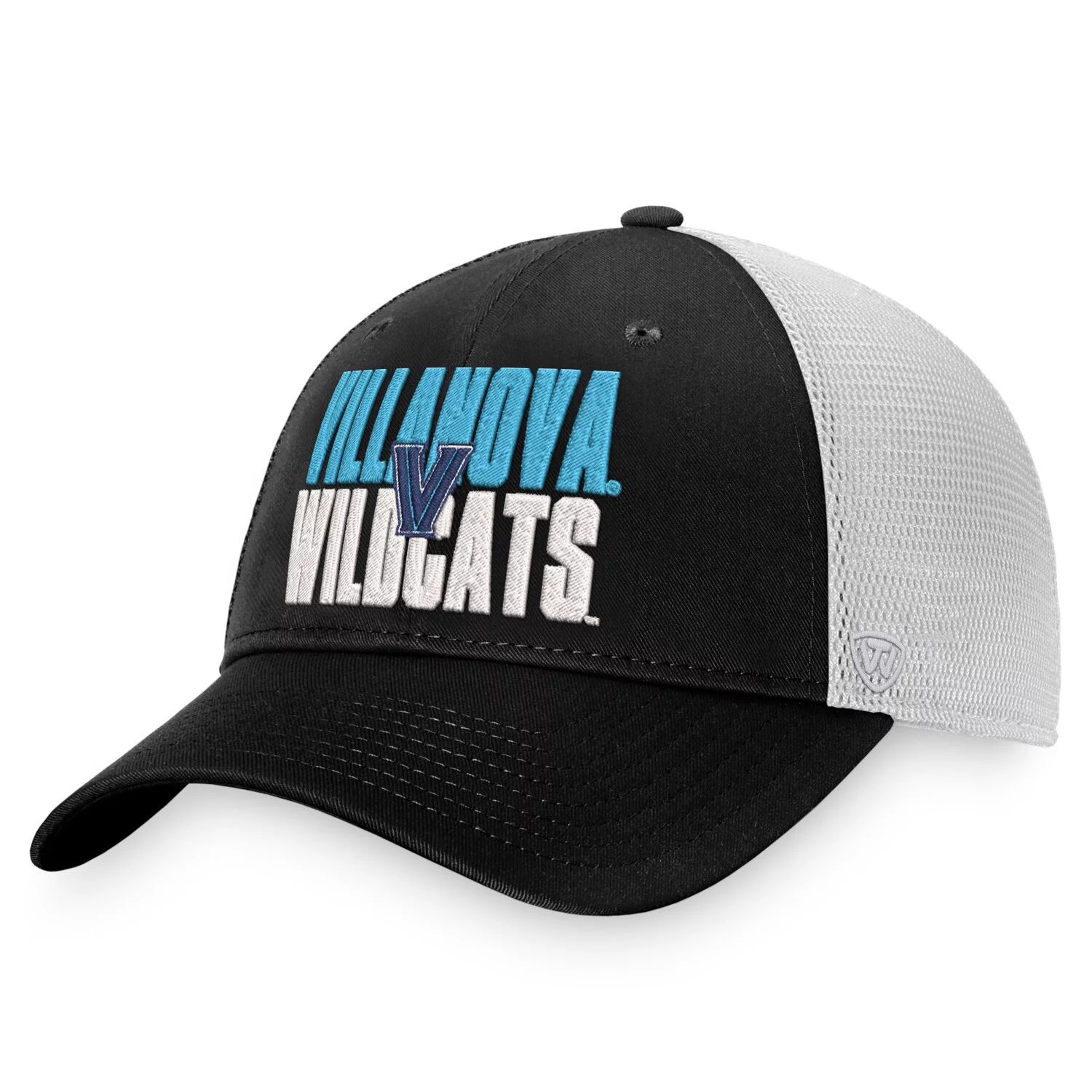 

Мужская кепка Top of the World черно-белая Villanova Wildcats Stockpile Trucker Snapback