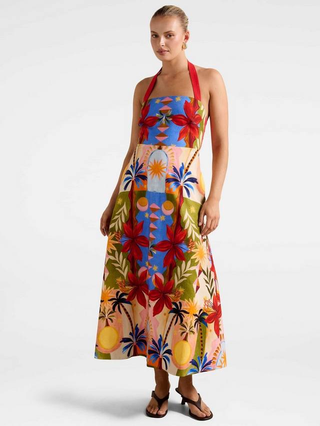 

Платье миди Romee на бретелях Forever New, Bright Havana