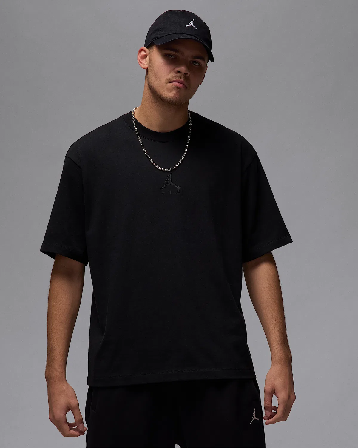 Мужская оверсайз футболка Jordan Flight Essentials, Black/Black