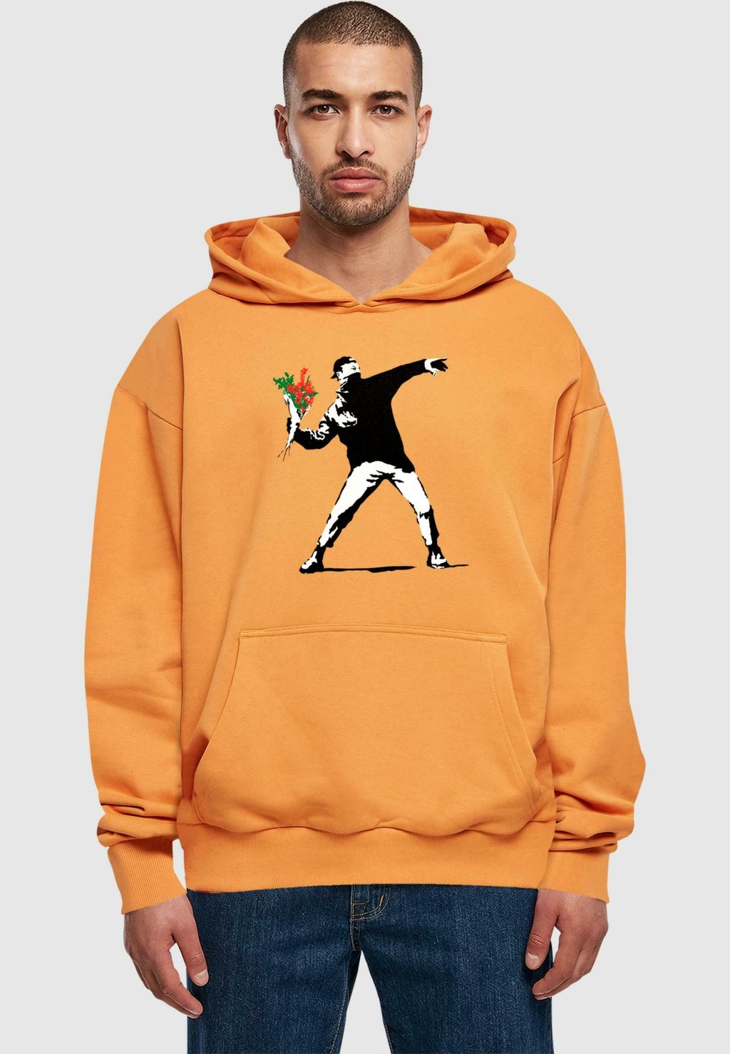

Толстовка BANKSY - LOVE IS IN THE AIR ULTRA HEAVY - Hoodie Merchcode, оранжевый
