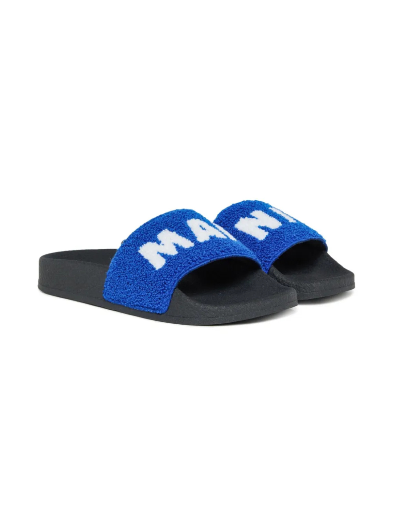 

Детские сланцы с жаккардовым принтом и логотипом Marni Kids, синий