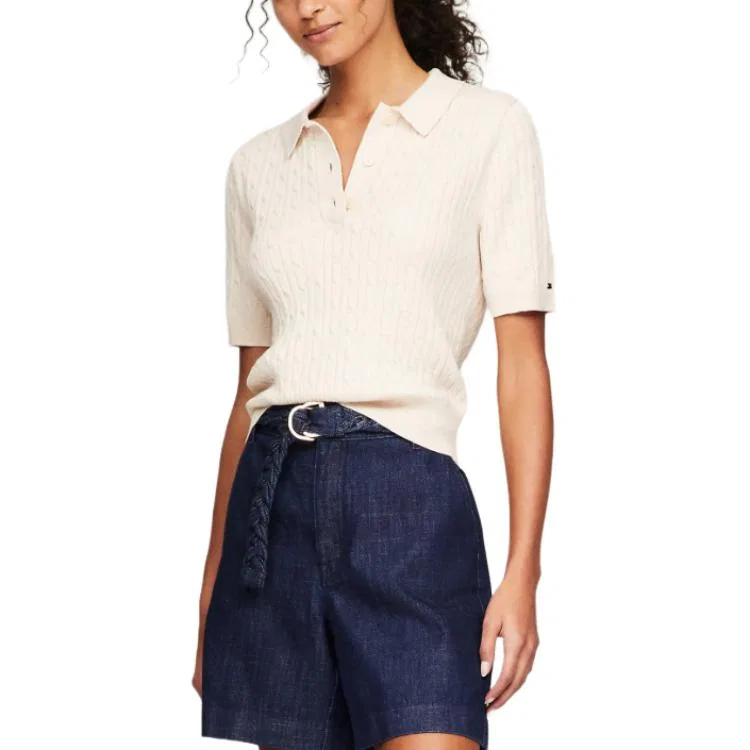 Вязаный топ Tommy Hilfiger бежевый