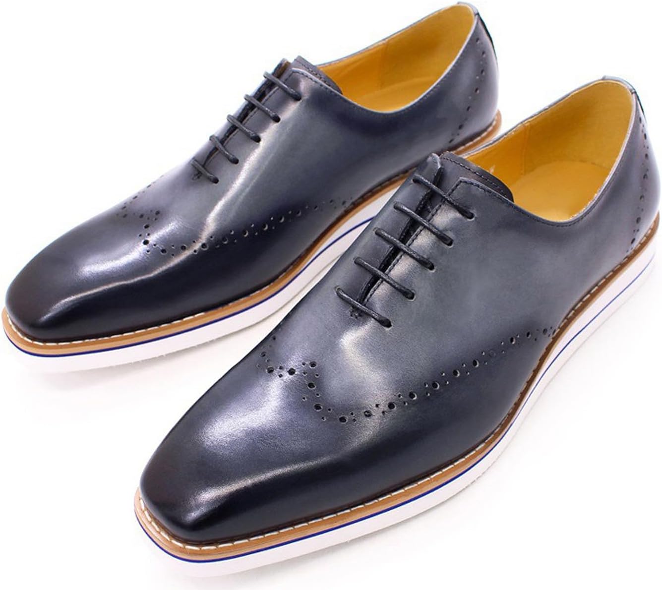 

Мужские оксфорды Santimon, формальные туфли для костюма, из натуральной кожи, с гладким мысом, броги, современные туфли для выпускного вечера, дерби, свадебные, бизнес-туфли, повседневная мода, удобные туфли для смокинга для мужчин, серый