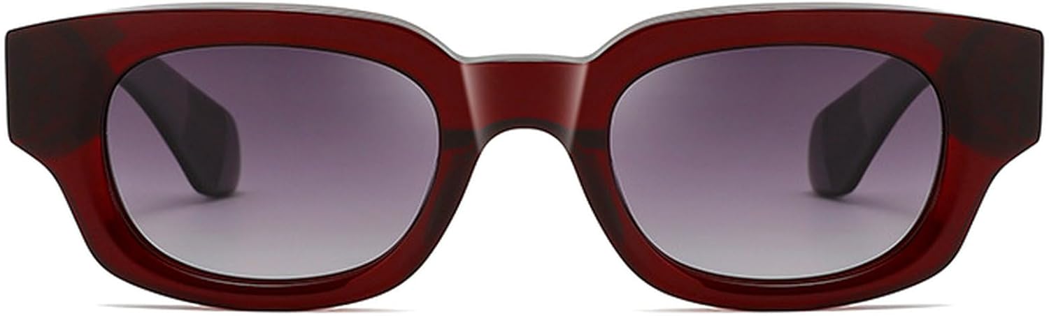 

Солнцезащитные очки в толстой овальной оправе для женщин, массивные ретро-солнцезащитные очки с поляризацией для мужчин, прямоугольные ацетатные солнцезащитные очки mincl, Red