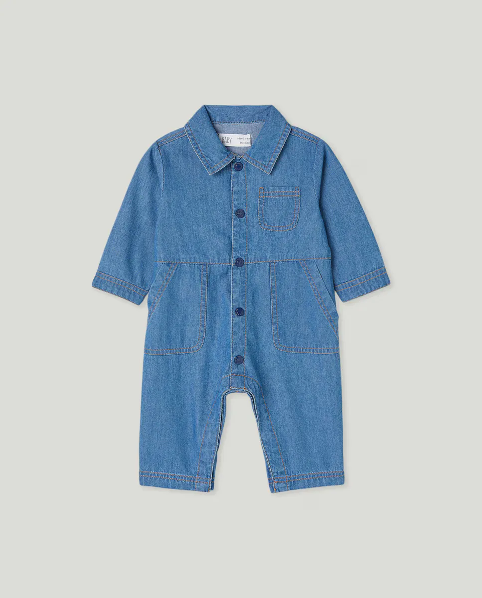 

Длинный комбинезон для мальчика Baby El Corte Inglés, бледно-голубой