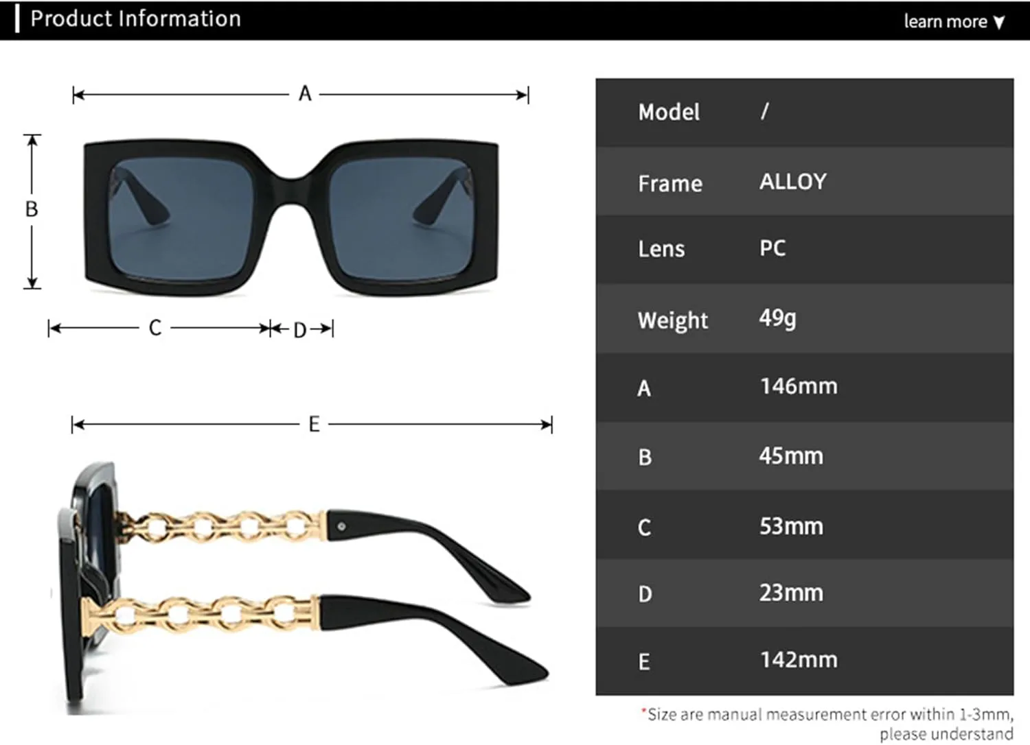 

Солнцезащитные очки Bullabulling Fashion Square для женщин, модные солнцезащитные очки большого размера с цветочным дизайном, защита от УФ-излучения UV400, C3