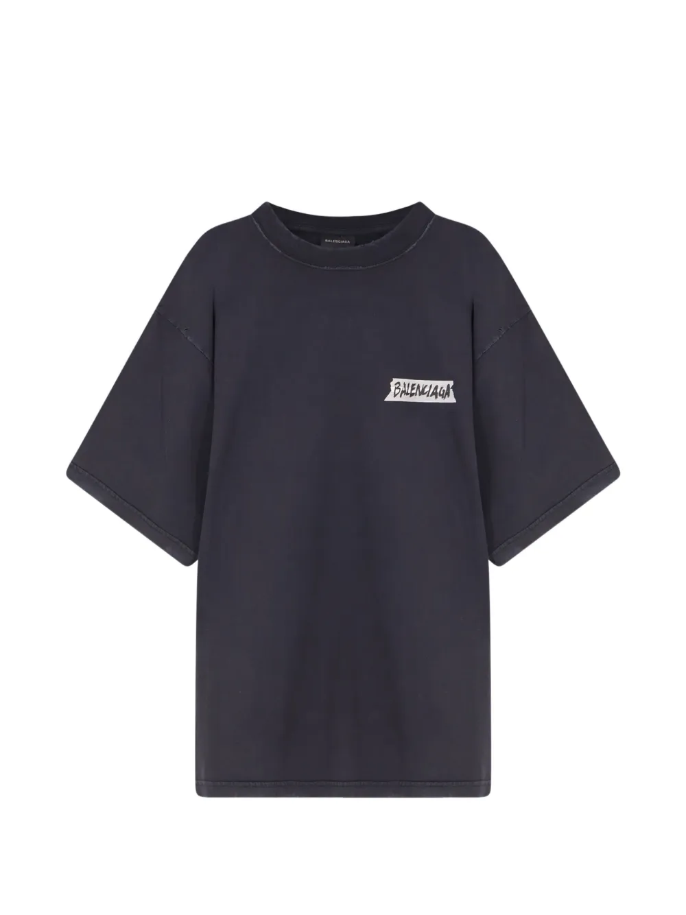 

Футболка с принтом "Masking Tape" Balenciaga, черный