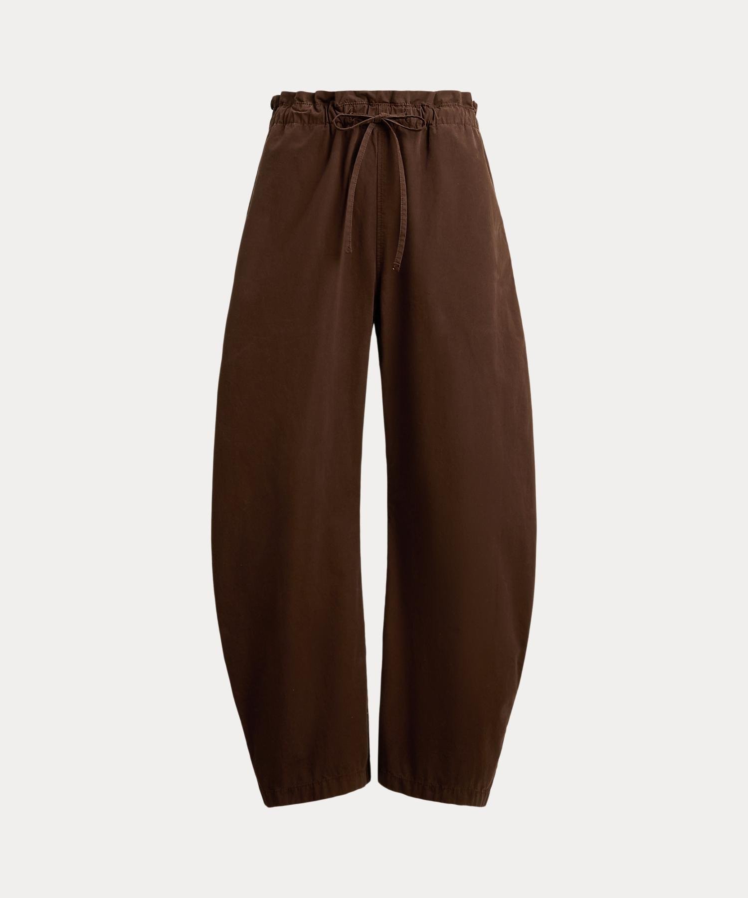 Хлопковые брюки зауженного кроя на шнуровке Polo Ralph Lauren, 200 Brown — фото 2