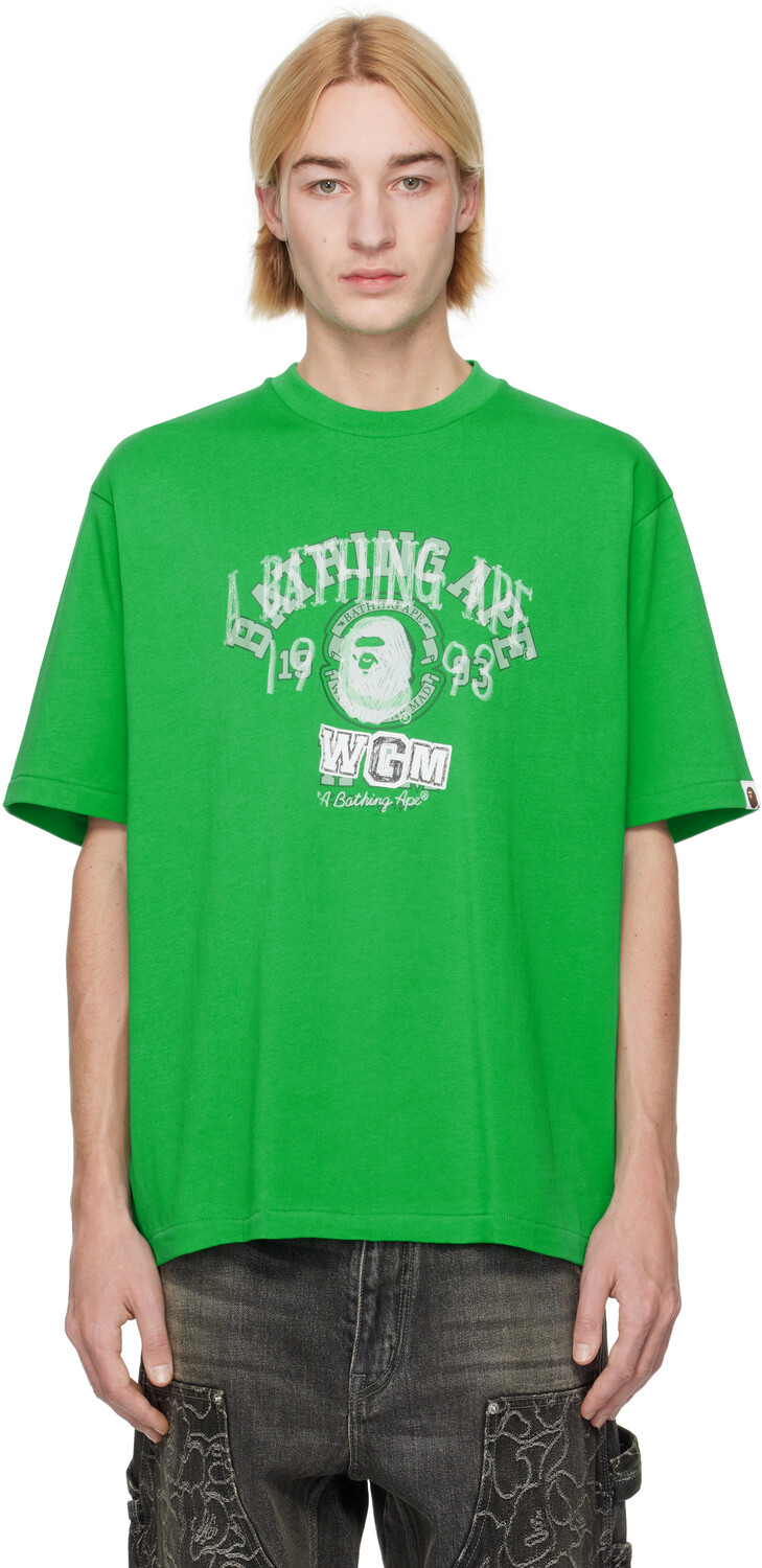 

Футболка свободного кроя колледжа ayered BAPE