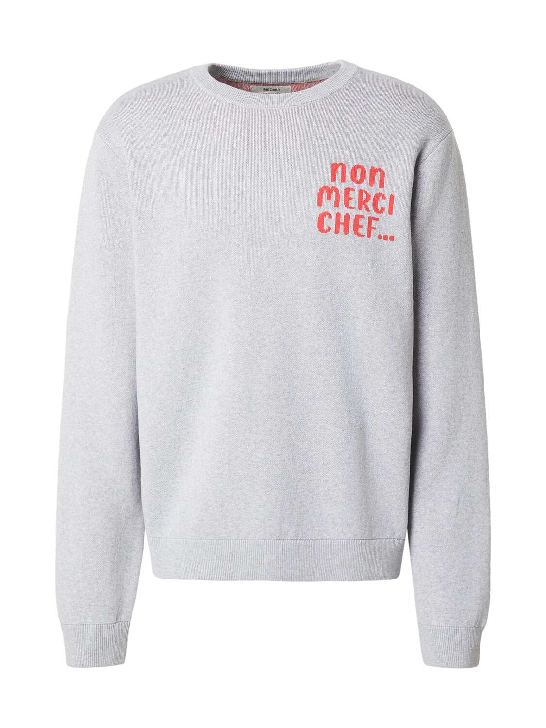 

Iriedaily Свитер 'Non Merci Chef' в сером цвете