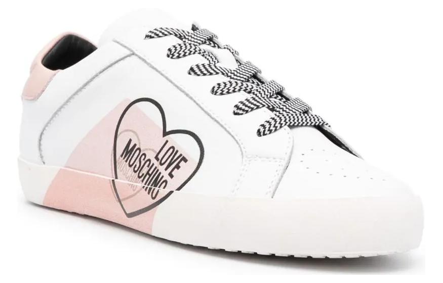 Женские белые низкие кеды для скейтбординга LOVE MOSCHINO — фото 4