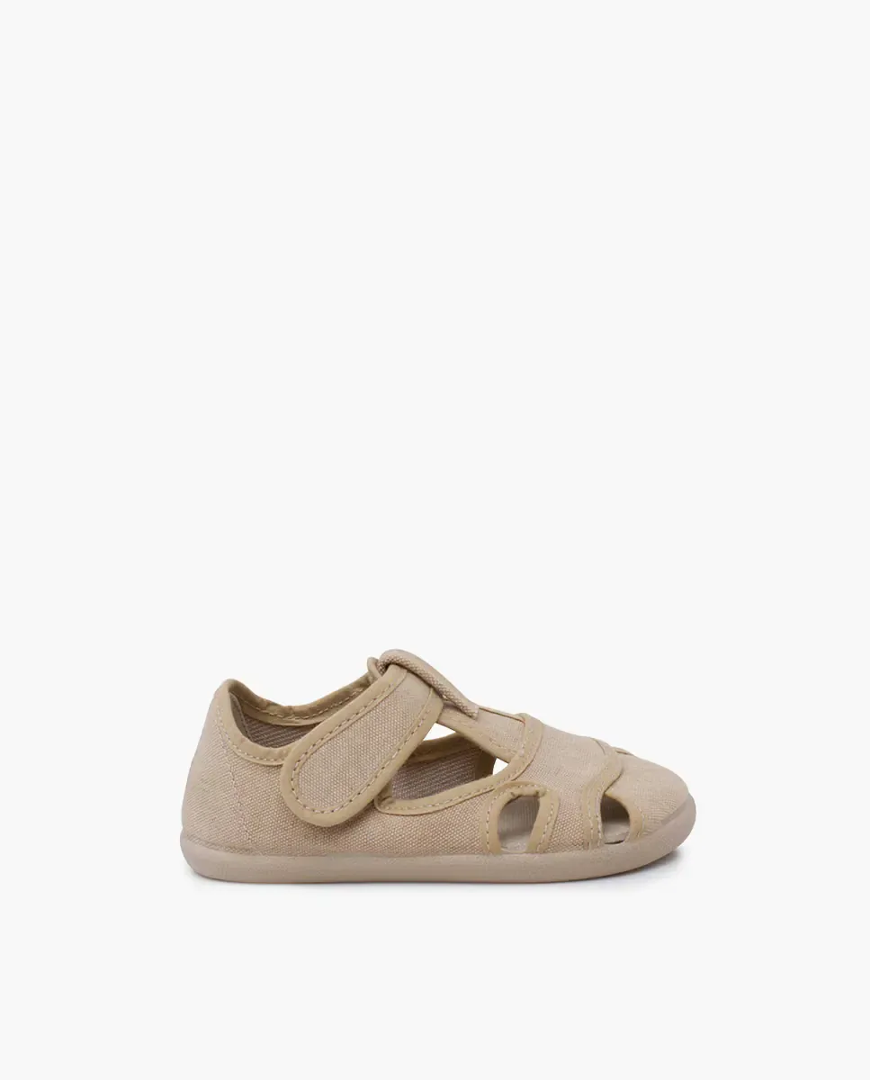 Открытые сандалии для мальчика barefoot из стирального льна Pisamonas, Piedra