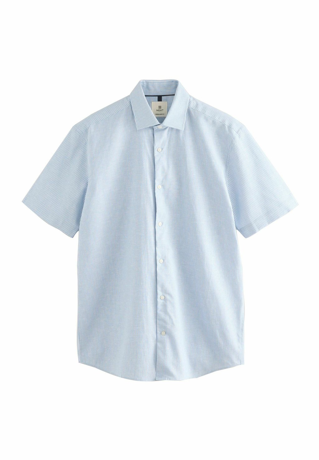

Рубашка REGULAR FIT SHORT SLEEVE CUTAWAY COLLAR Next, синий