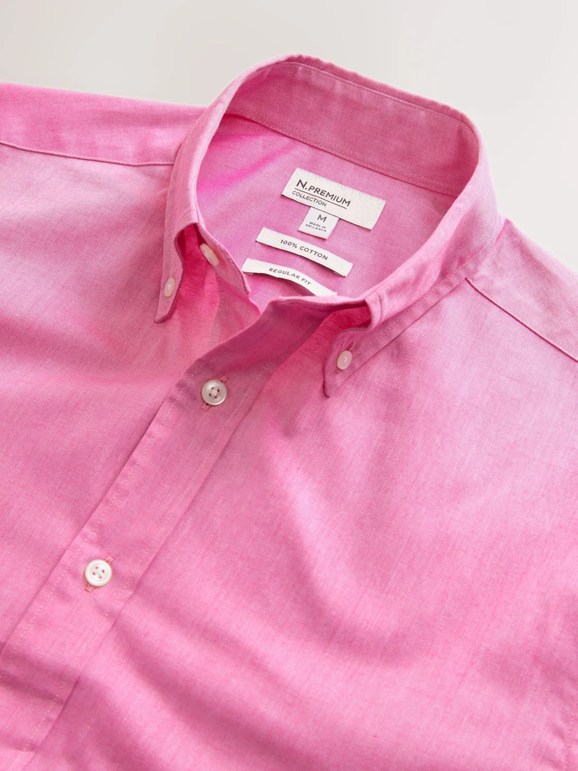 Рубашка на пуговицах стандартного кроя 'N.Premium' Next, Light Pink — фото 3