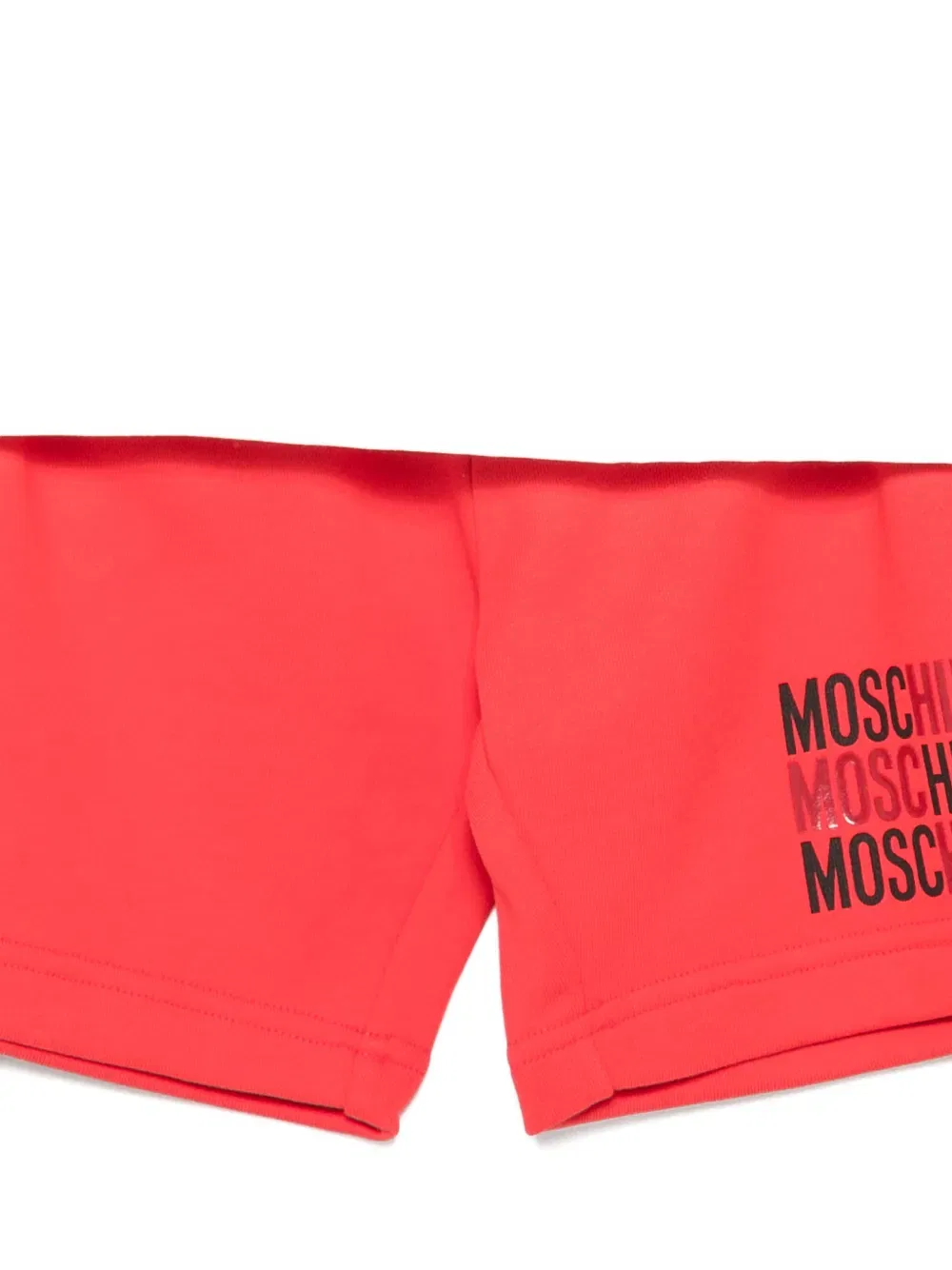 Футболка и шорты с карманом и логотипом Moschino Kids, красный — фото 3