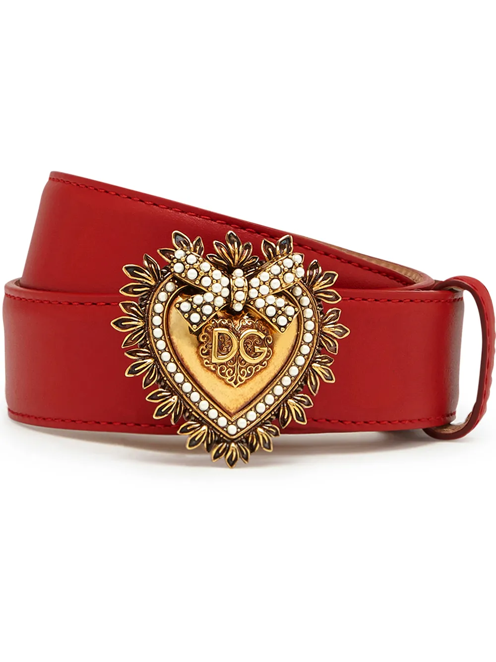 

Ремень Devotion с пряжкой DOLCE & GABBANA, красный