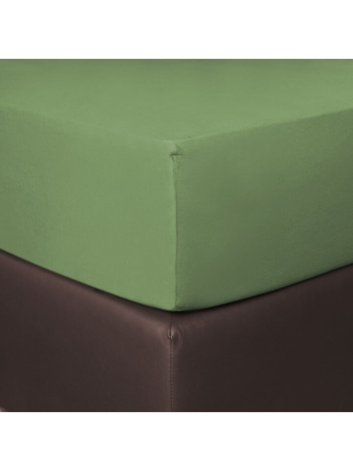 

Простыня BettwarenShop Boxspring, оливковый