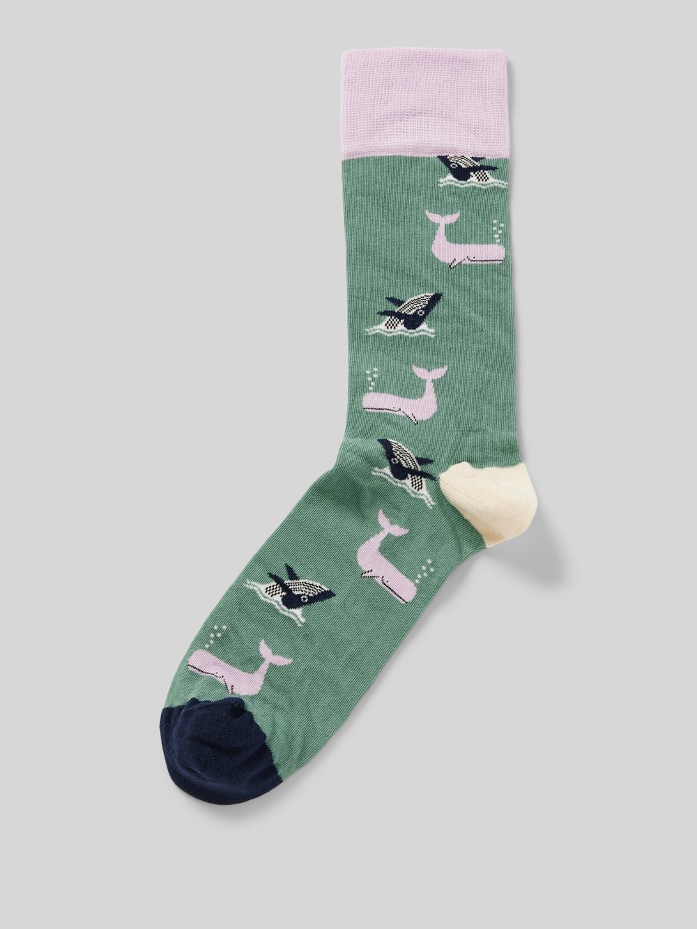 

Носки с узорчатой ​​вышивкой, модель «Whale Party» DillySocks, графит