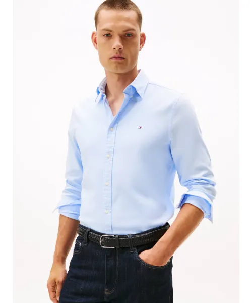 

Рубашка Добби Slim fit Tommy Hilfiger, синий