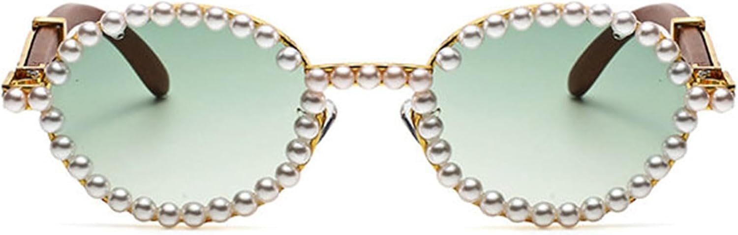 

Солнцезащитные очки Willochra Retro, маленькие овальные, для женщин, жемчужные, круглые, в деревянной оправе, черные с розовым оттенком, с защитой от УФ-излучения UV400, C4