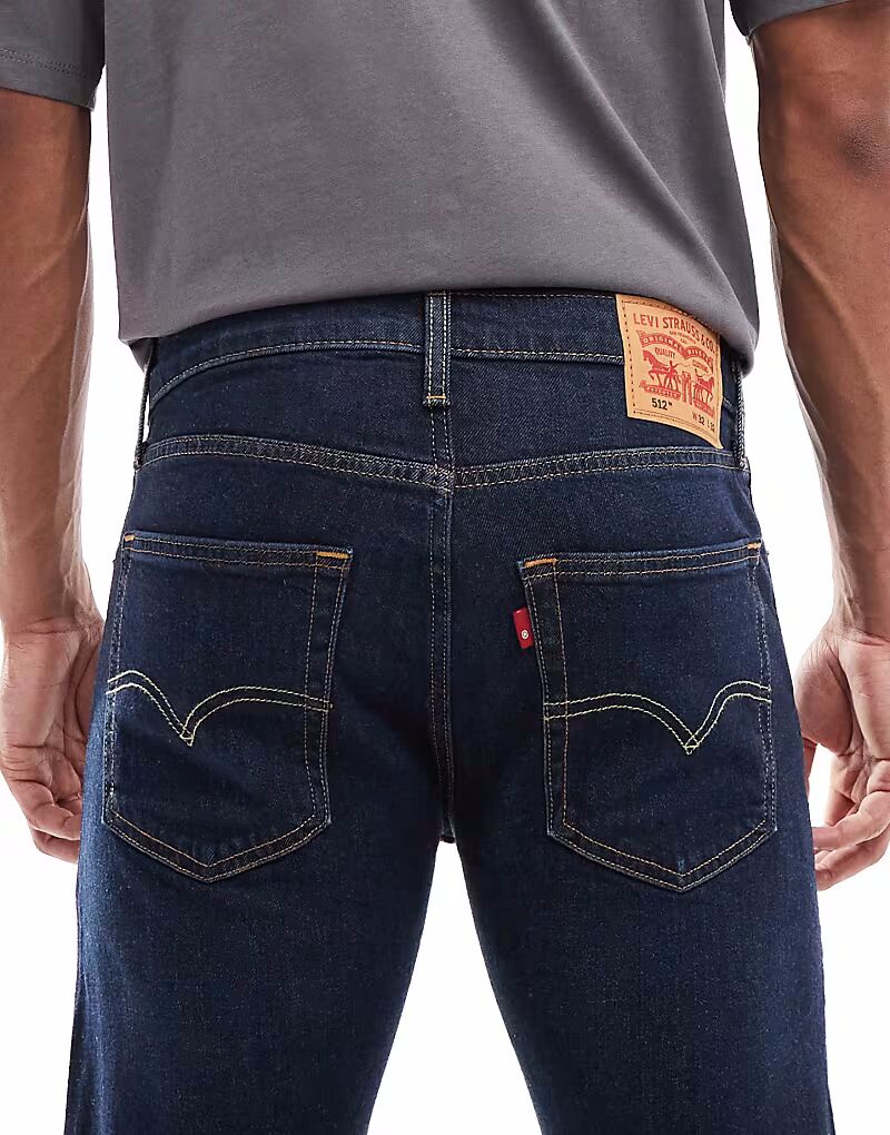 Узкие зауженные джинсы 512 Levi'S, темно-синий — фото 4