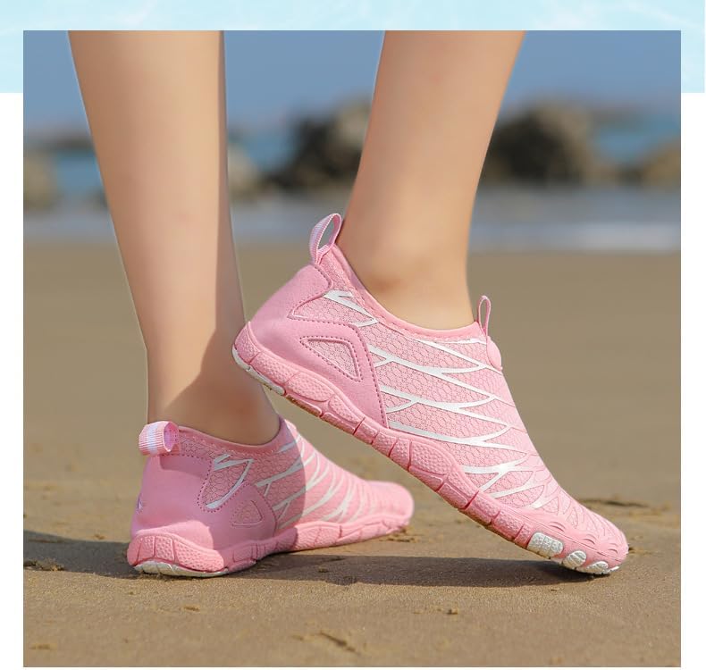 Женские кроссовки Pro Barefoot, противоскользящие, спортивные, водонепроницаемые для трейлраннинга, здоровая обувь, кроссовки с поддержкой свода стопы, унисекс Ayziemezm, розовый — фото 3