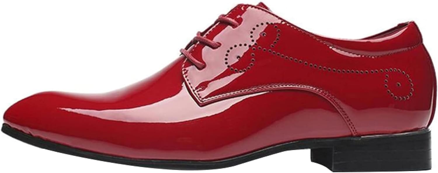 

Мужские свадебные туфли OXCOWNIU из лакированной кожи, остроносые, элегантные формальные туфли, оксфорды для вечеринок, красный