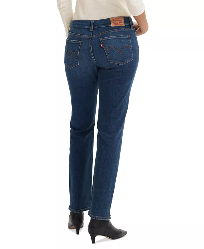 Женские классические джинсы средней посадки с прямыми штанинами Levi's, синий — фото 2