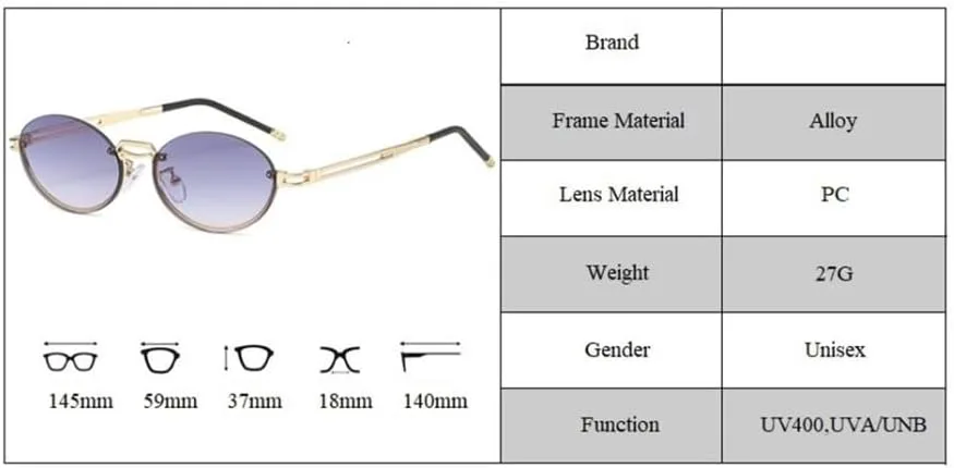 

Винтажные маленькие овальные солнцезащитные очки с черным градиентом для женщин, защита от УФ-излучения UV400, мужские круглые очки из сплава LANGSER, Gold Tea