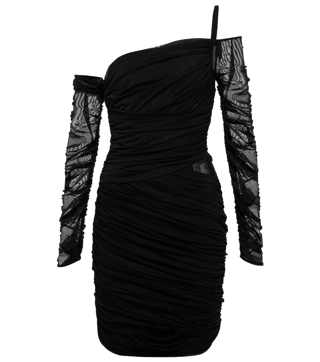 

Мини-платье с открытыми плечами и сборками Dolce&Gabbana, Nero