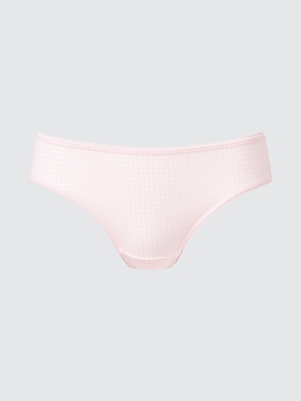 

Трусы-бикини в клетку гингем Uniqlo, 10 pink