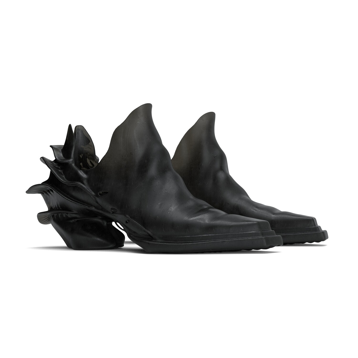 Кроссовки SCRY Lifestyle Shoes Unisex Mid-top Black, черный — фото 3
